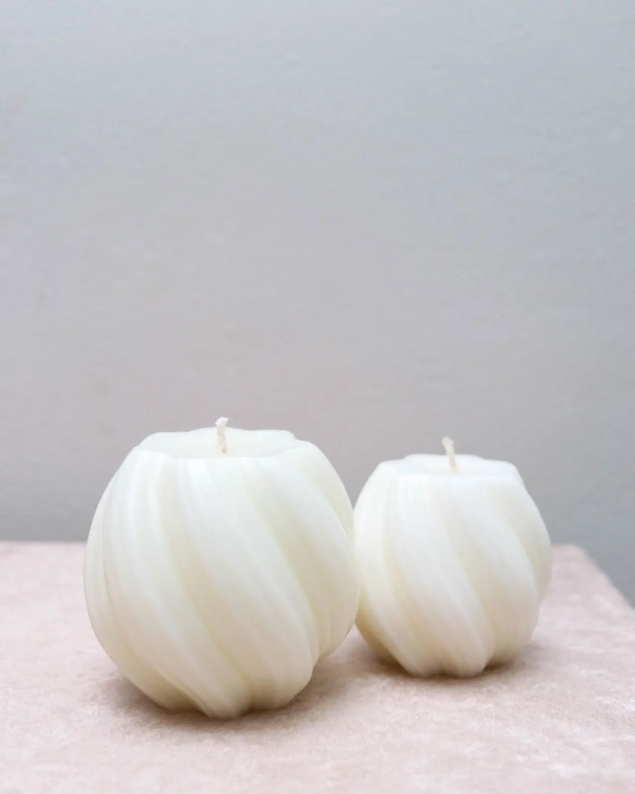 White Swirl-shaped Candle